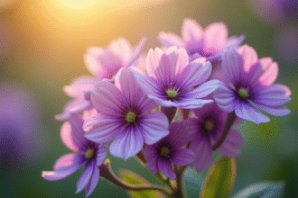 Rassemblement de fleurs d'heliotrope en pleine floraison