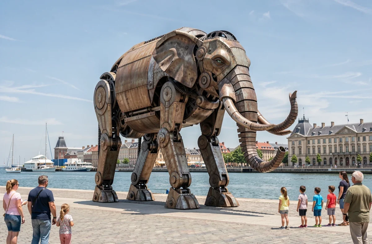 Grand Éléphant mécanique des Machines de l'île à Nantes