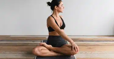 woman performing yoga